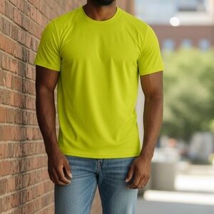 Patagonia Men's neon yellow capilene base layer shirt XL